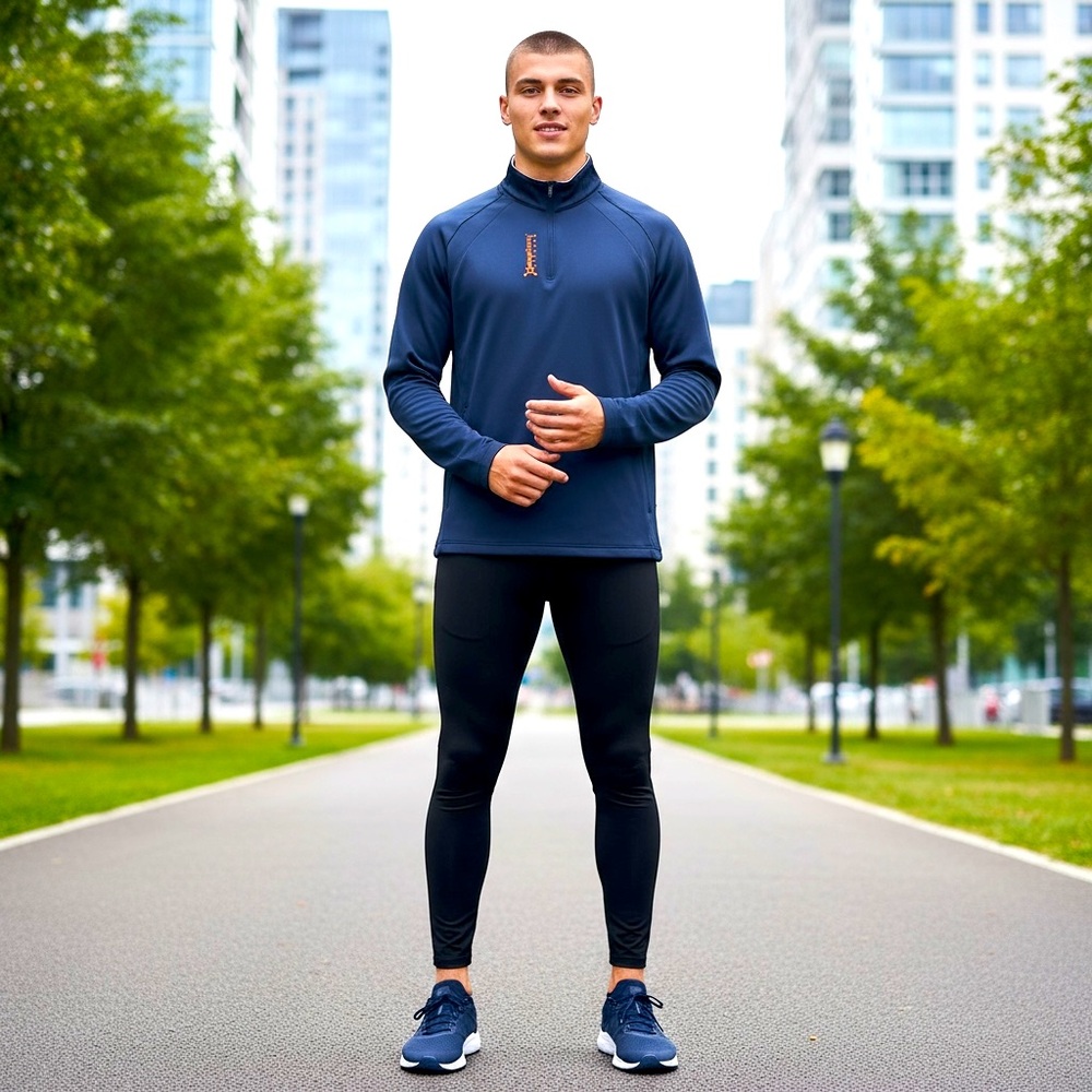 ❤️Orangetheory Navy Pullover with Orange Accents 100% Polyester.